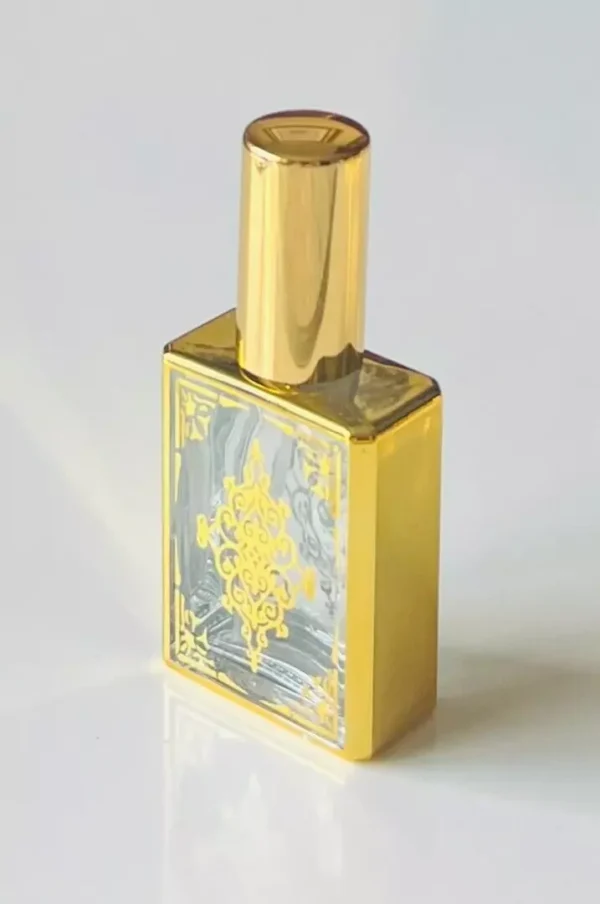 Glass Golden Spray Bottle 15ml Empty Refillable Perfume Mini Travel Pocket Size
