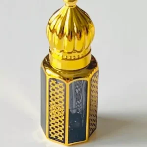 Black Glass Golden Bottle 6ml-Refillable Perfume Empty Bottles Essential Oil
