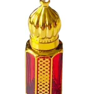 Red Glass Golden Bottle 6ml-Refillable Perfume Empty Bottles Essential Oil