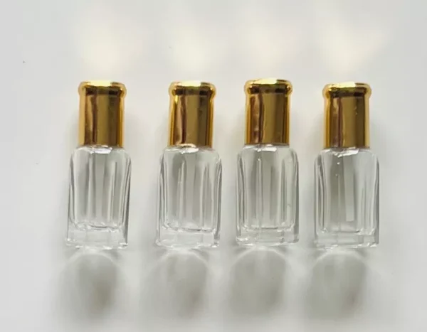 one Empty 6ml/12ml Refillable Glass Attar Perfume Bottle W/Stick On+Gold Cap - Image 10