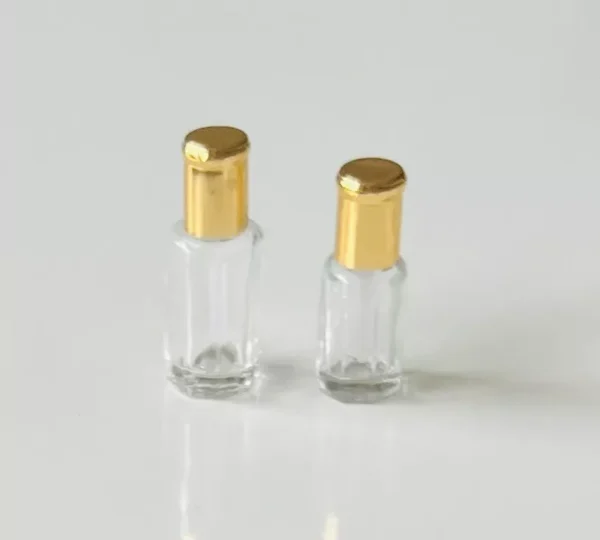 one Empty 6ml/12ml Refillable Glass Attar Perfume Bottle W/Stick On+Gold Cap - Image 14