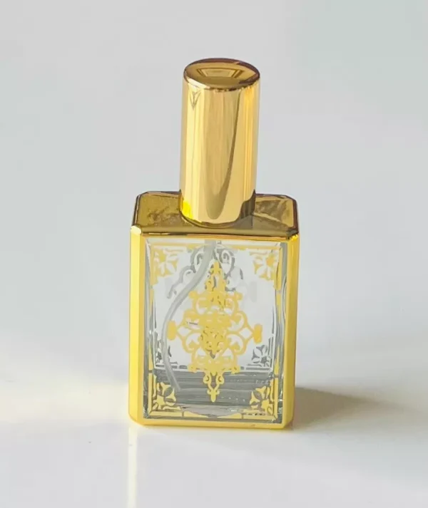 Glass Golden Spray Bottle 15ml Empty Refillable Perfume Mini Travel Pocket Size - Image 2