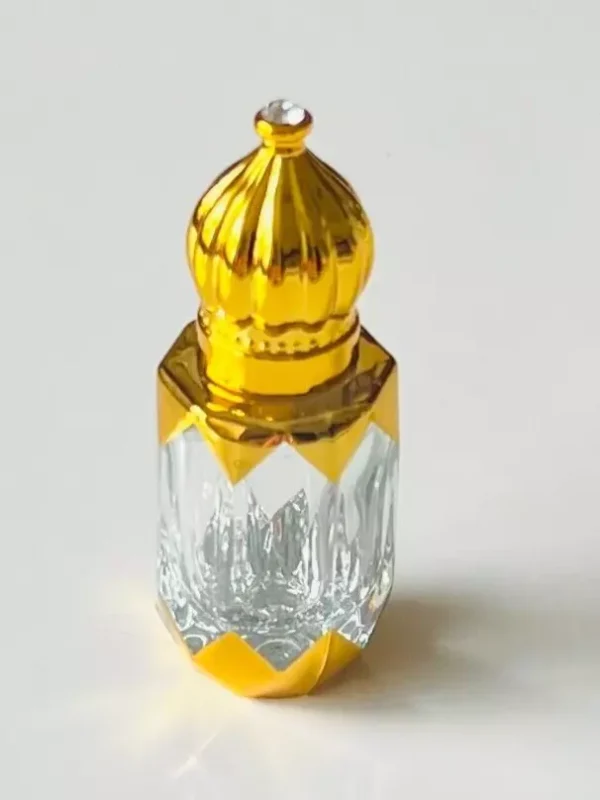 Glass Golden Roll on Bottle 6ml-Refillable Perfume Empty Bottles Essential Oil/A - Image 2