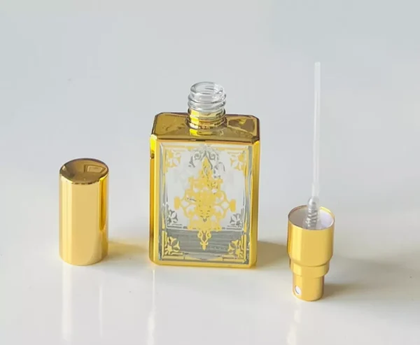 Glass Golden Spray Bottle 15ml Empty Refillable Perfume Mini Travel Pocket Size - Image 3