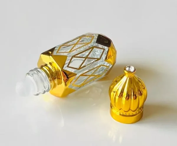 Glass Golden Roll on Bottle 6ml-Refillable Perfume Empty Bottles Essential Oil/C - Image 3