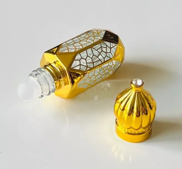 Glass Golden Roll on Bottle 6ml-Refillable Perfume Empty Bottles Essential Oil/B - Image 4