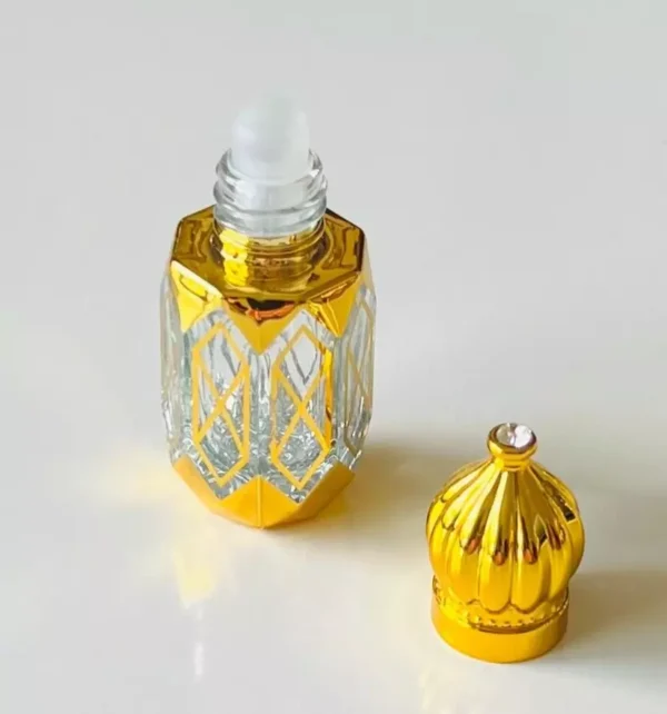 Glass Golden Roll on Bottle 6ml-Refillable Perfume Empty Bottles Essential Oil/C - Image 5