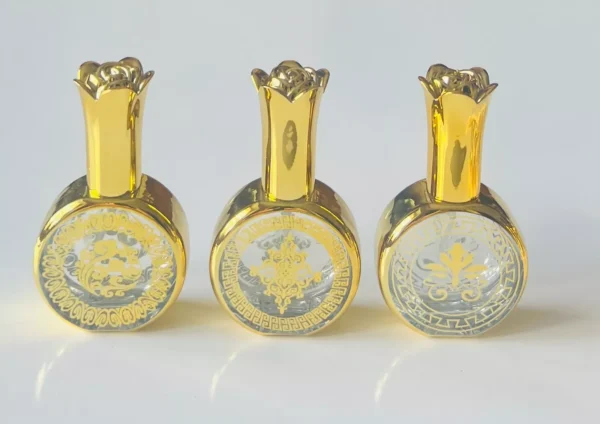 Glass Golden Spray Bottle 20ml Empty Refillable Perfume Mini Travel PocketSize B - Image 9